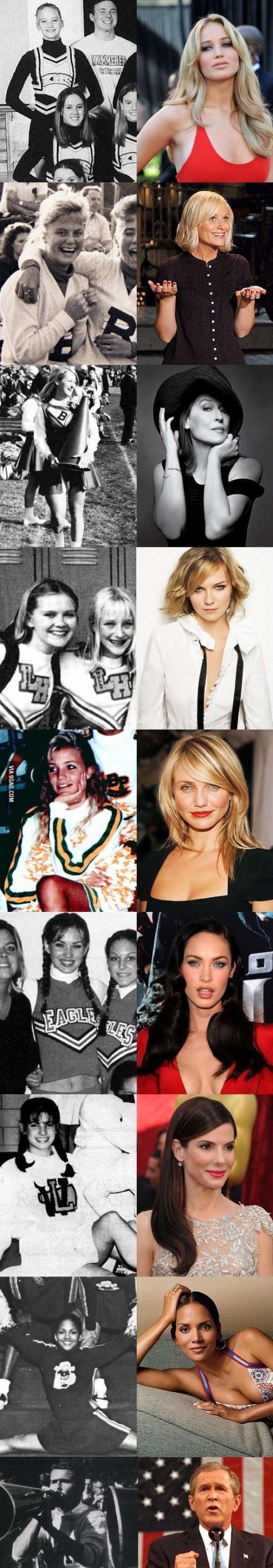 They all started out as cheerleaders #funny