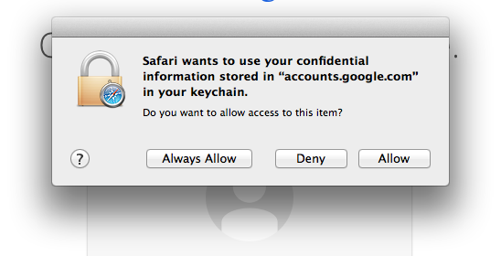 Mac OSX #Safari browser's annoying keychain credential popup!