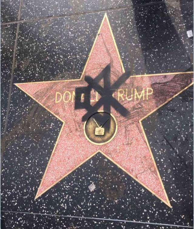Trump Got Muted in Hollywood Blvd