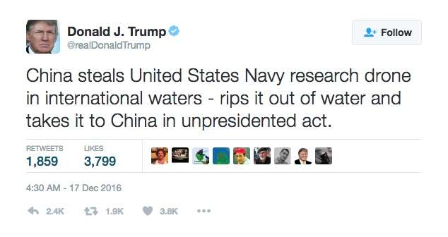 President-elect Donald Trump mocked after sending 'unpresidented' tweet