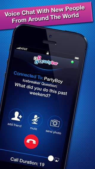#SocialNetworking: PartyLine Voice Chat, Meet Friends iOS App
