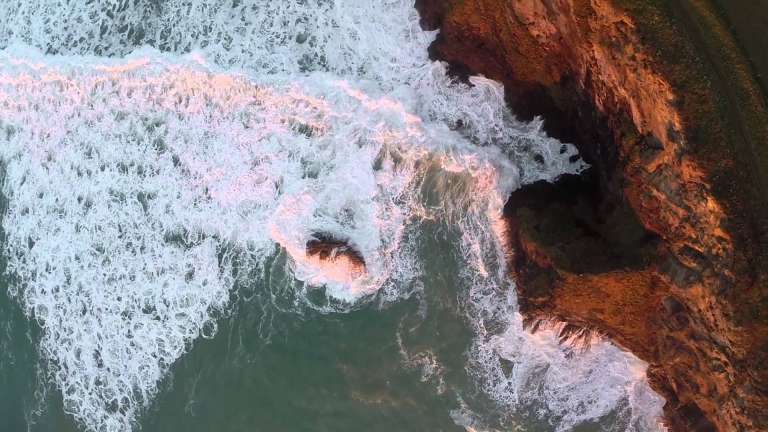 #Aerial film footage by the beach... check out the cliffs, birds, and waves... #amazing!