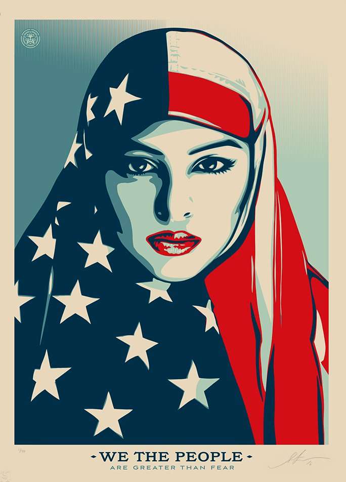 'Hope' artist Shepard Fairey designed new posters as protest to President Trump