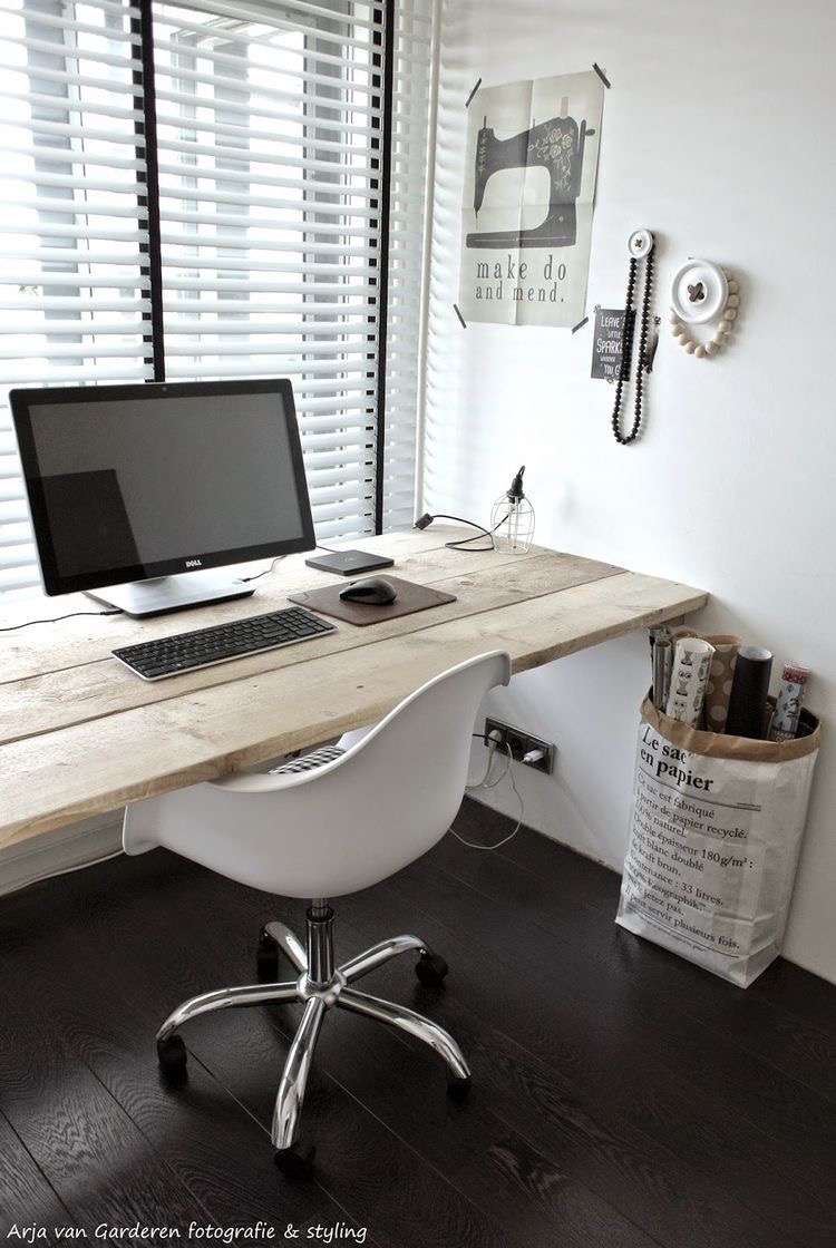 Industrial Wood Desk Home Office