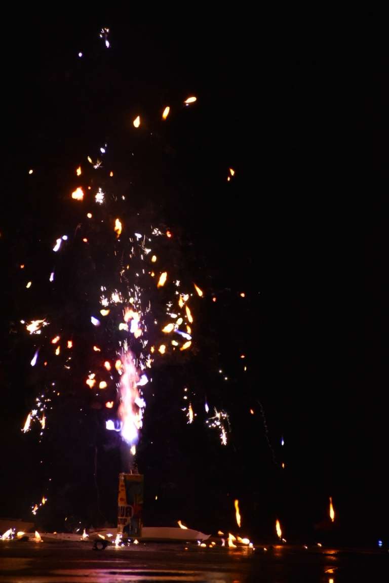 Fireworks at home are the best