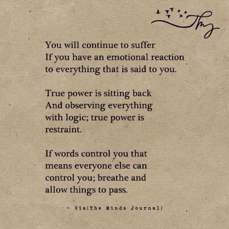 Control Your Emotions...