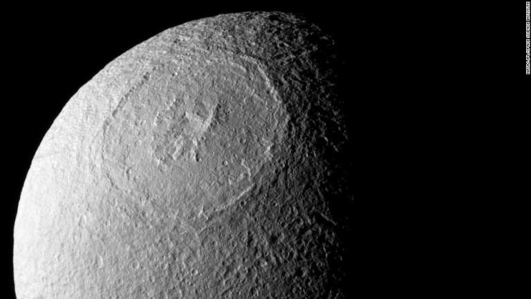 Saturn moon Tethys looks remarkably like the Death Star
