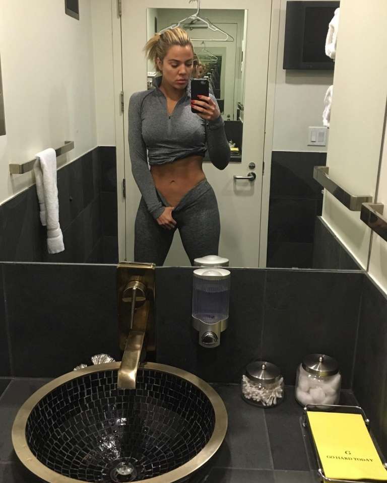 Khloe Kardashian Caught for Photoshopping Her Instagram Selfie Post-Workout