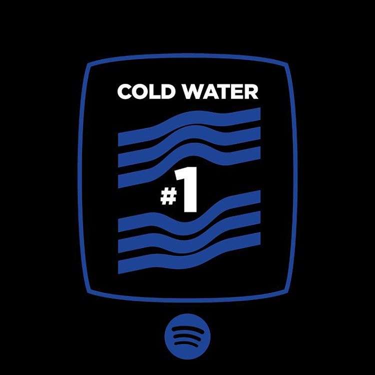 Justin Bieber and Major Lazer 'Cold Water' collaboration hits #1 on Spotify!