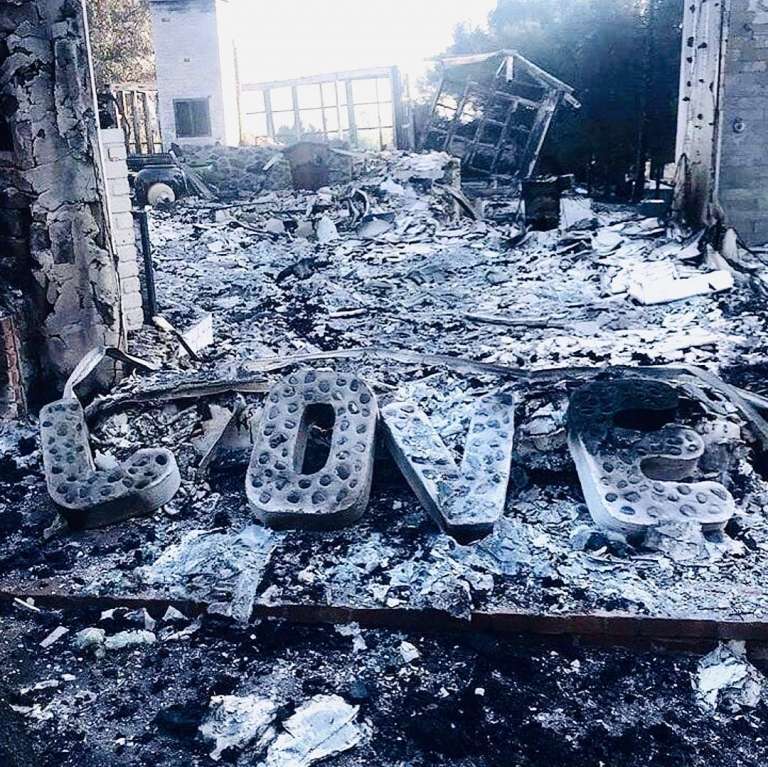 Liam Hemsworth shares striking photo of his home in ruins after Malibu fires. #CaliforniaWildfire #LiamHemsworth