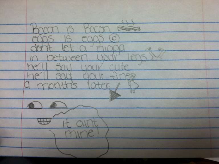 6th grader poem .. #lol
