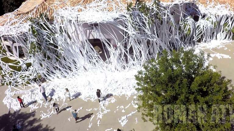 Youtube prankster covered Howie Mandel's house with 4,000 toilet paper