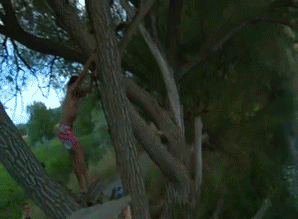 This is how you do back flip on a rope swing #funny #gif