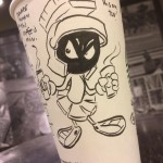 Marvin The Martian Starbucks Cup Cart
