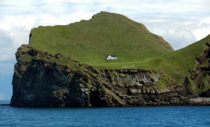 A secluded house in Ellidaey Island in #Iceland