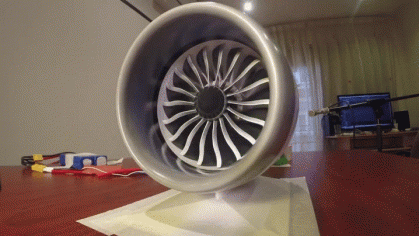 GE GEnx-1B 3D Printed B787 Jet Engine with Thrust Reverser