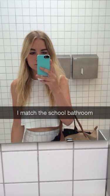 I match the school bathroom...