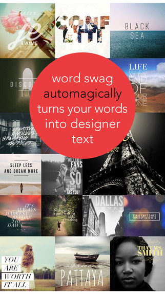 #PhotoAndVideo: Word Swag - Cool fonts, typography generator, creative quotes, and text over pic editor!