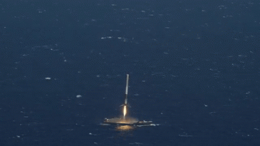SpaceX Falcon 9 Rocket Successfully Landed on a Drone Ship at Sea
