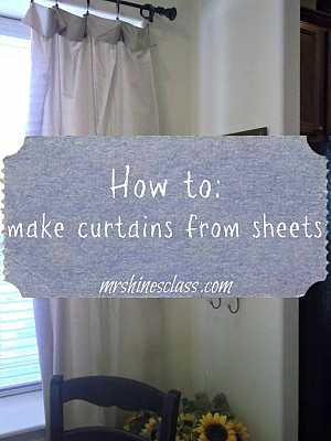 How to turn a sheet set into curtains #Home_Projects