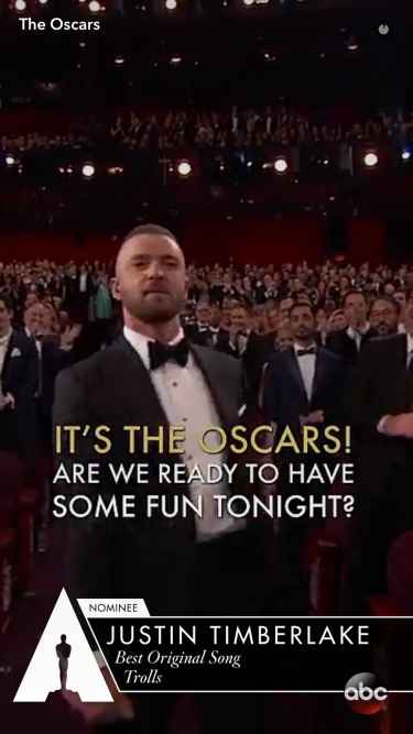 #Oscars2017: Justin Timberlake performs 'Can't Stop The Feeling' at the Oscars...