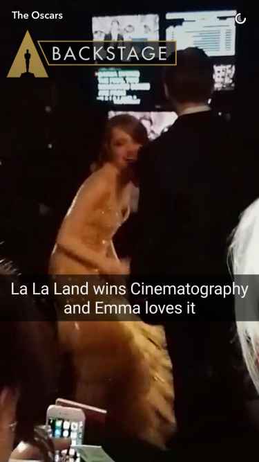 #Oscars2017: Emma Stone ecstatic for La La Land's Best Cinematography win...