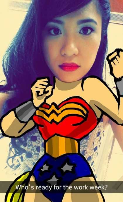 Follow me CyreneQ on Snapchat! #wonderwoman