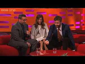 Steve Carell, Kristen Wiig, and Chris O'Dowd who chewed a fly on Graham Norton Show... #funny