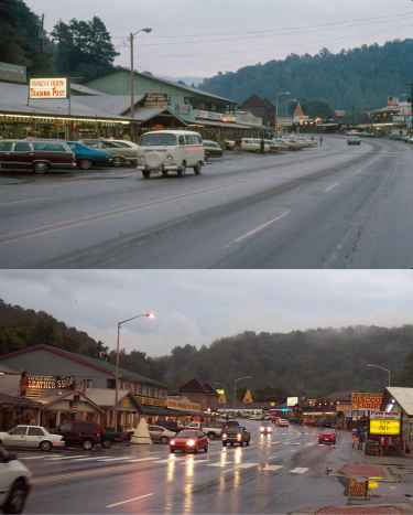 Son took a photo of this place in Cherokee, NC in 2005. Dad realized he took almost the same pic in 1971.