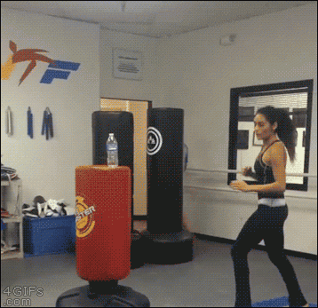 I can watch her do this kick trick non-stop... it's mesmerizing #gif #amazing