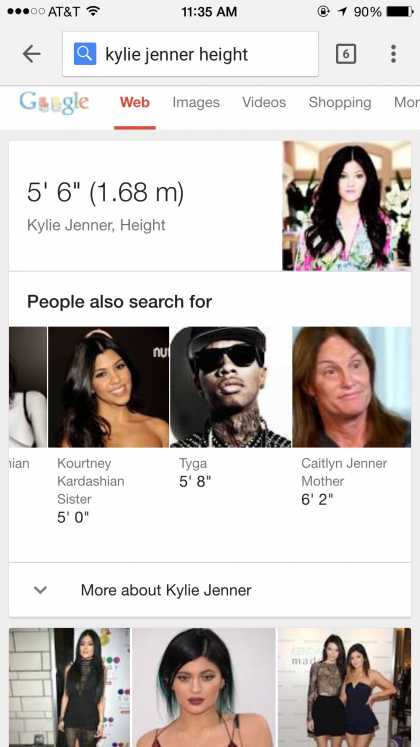 Googled Kylie Jenner's height... I got a bonus, Caitlyn is now the mother #lol