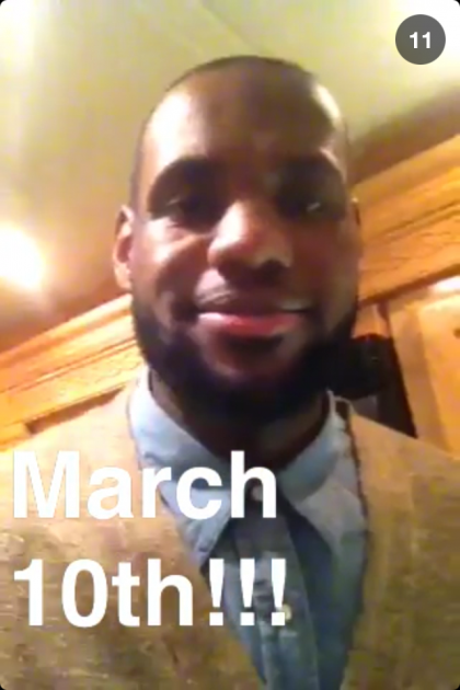 Lebron James On Snapchat