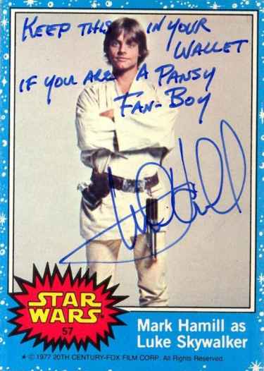 Mark Hamill gives the funniest autographs