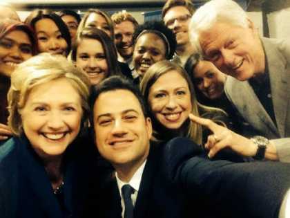 Jimmy #Kimmel #selfie with Bill Clinton and family at the #Clinton Global Initiative University conference
