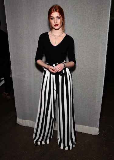 Katherine McNamara wearing Black and White @ MILLY 🖤💋 #NYFW2017