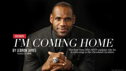 #NBA: #LeBron James announces return to Cleveland #Cavaliers
