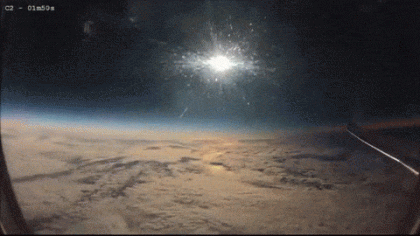 Spectacular View Of Solar Eclipse From A Plane Showing The Moving Moon Shadow