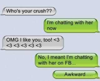 I'm chatting with her on Facebook... #FunnyTextMessage
