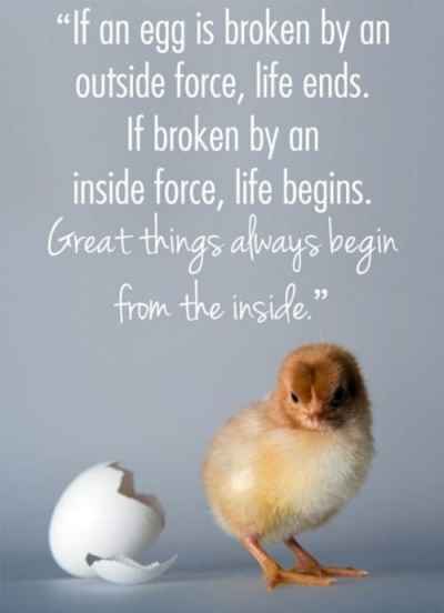 Great Things Always Begin From The Inside. 🙏 #SundayMotivation