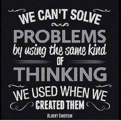 #WednesdayWisdom: We can't solve problems by using the same kind of thinking we used when we created them. #Einstein #Quotes