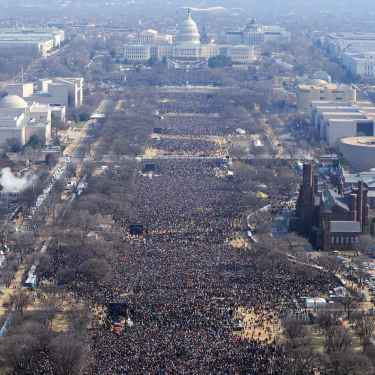 Obama's 2009 Inauguration Crowd vs Trump's Crowd