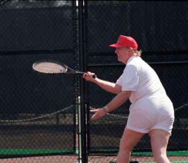 President Trump Playing Tennis