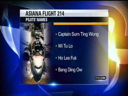 Asiana pilots names from the Boeing 777 airliner crash at San Franciso airport ... | #news #wtf