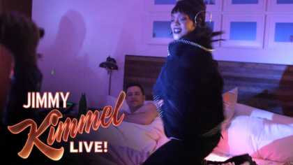 Rihanna Pranks Jimmy Kimmel While He's Sleeping