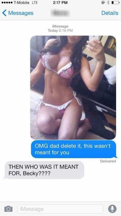 When you thought you're sending your bikini pic to your boyfriend... #FunnyTextMessage