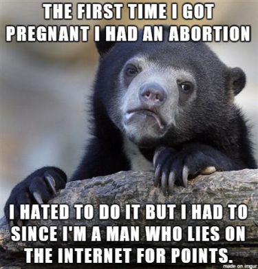 #Abortion for internet points...