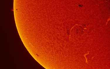 Photo of planet Mercury in front of the Sun