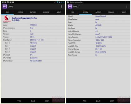 #Gadget: #Smartphone: Nexus 7 codename 'Razor' two full specs and benchmarks