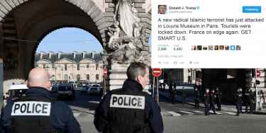 Trump just tweeted about 'Islamic terror' attack in Paris that killed 0. Still nothing about white terrorist who shot 6 in Canada mosque...