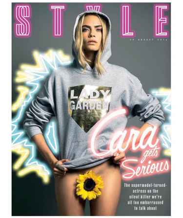 Cara Delevingne shares her Style cover photo and her flower might shock you